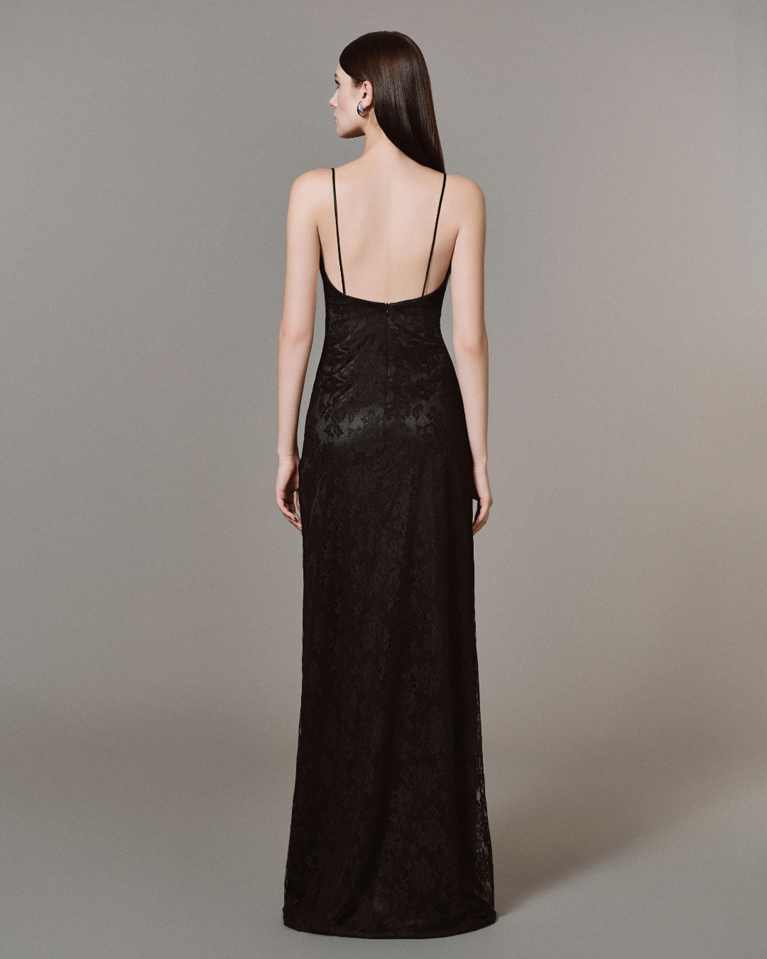 Obsidian Lace Slip Dress