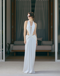 Aphrodite Pearl Drape Gown