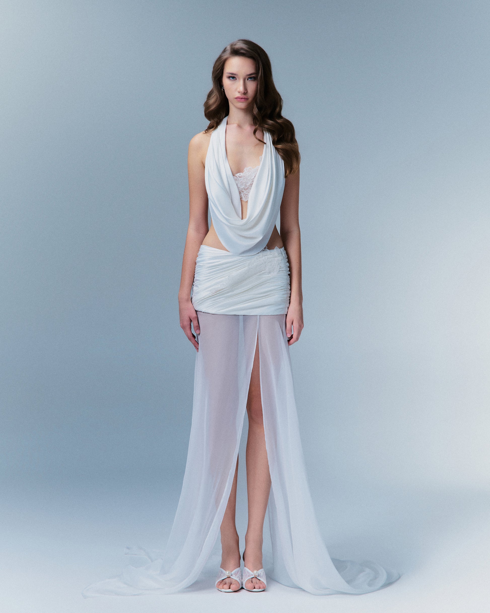 Solaire Draped Lace Set
