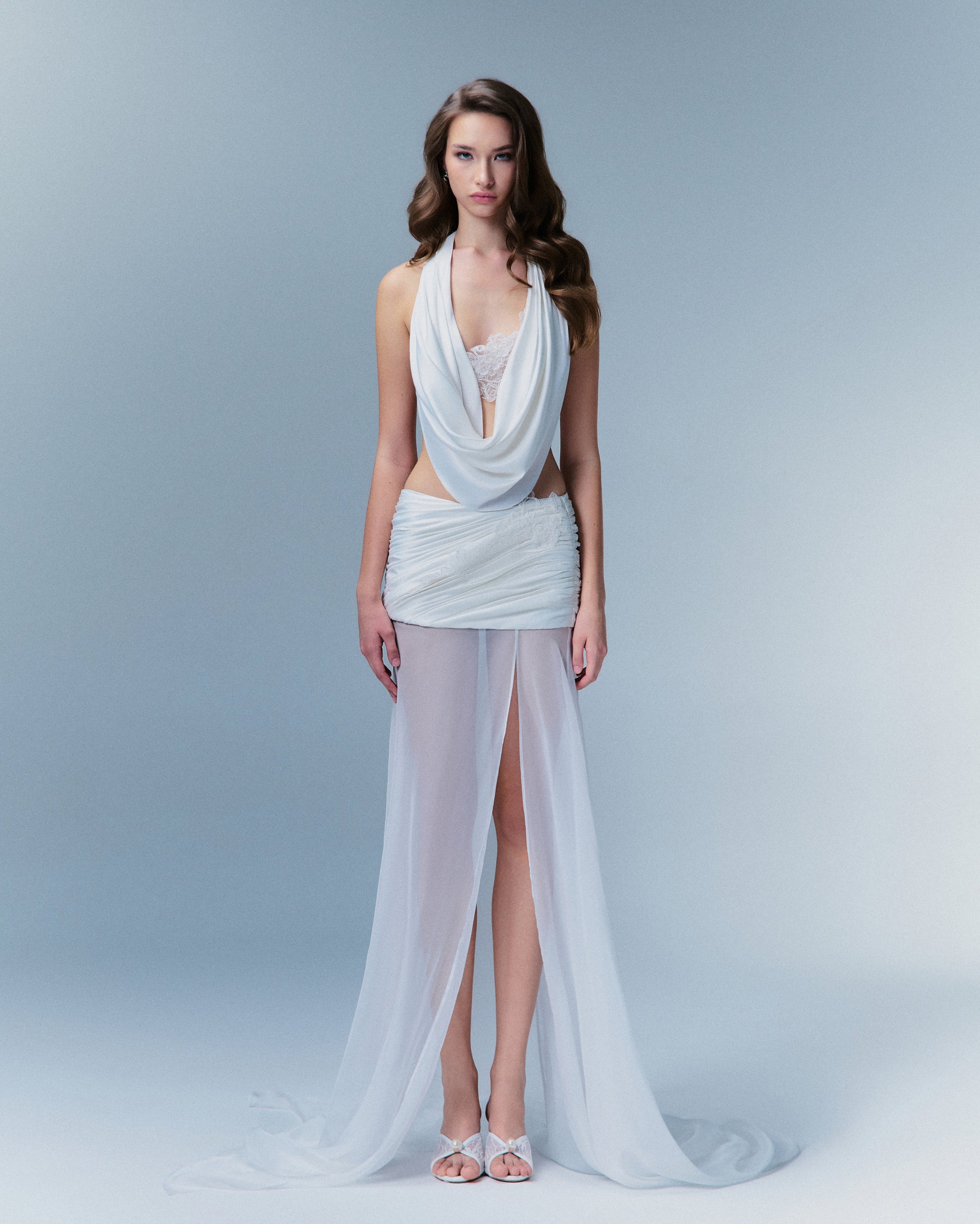 Solaire Draped Lace Set