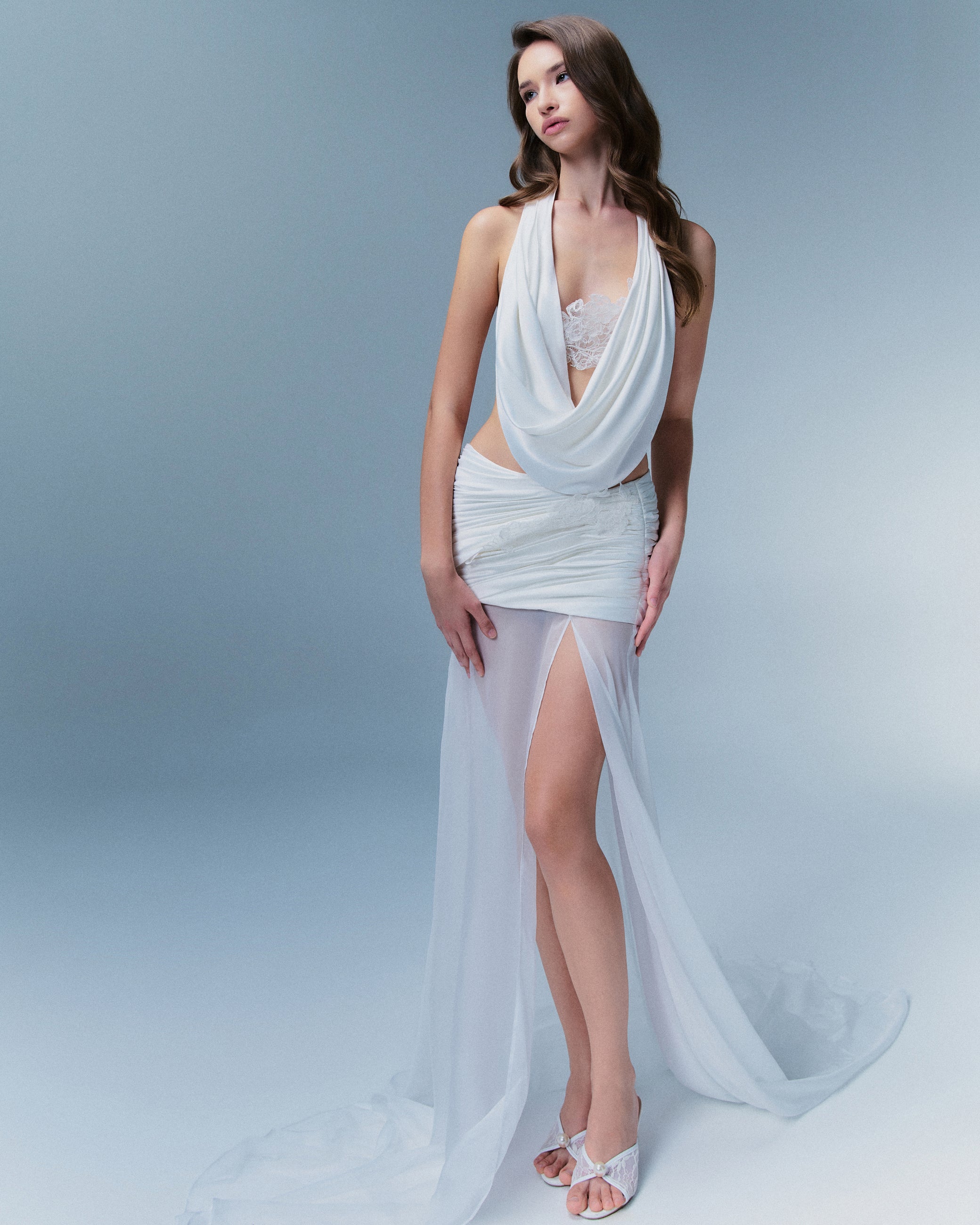 Solaire Draped Lace Set